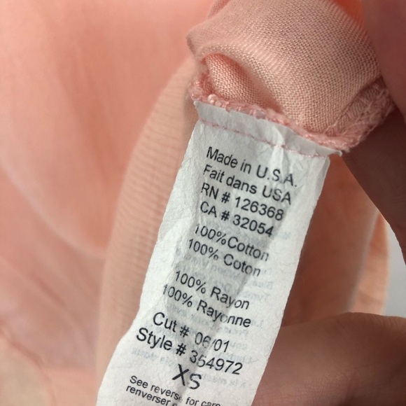 Women's Anthropologie Left of Center Pink Ellesmere Short Sleeve Tunic Top Sz XS - Picture 5 of 6